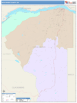 Hood River County Wall Map Color Cast Style